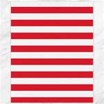 Horizontal Stripes - White and Alizarin Red Canvas 11  x 14 