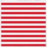Horizontal Stripes - White and Alizarin Red Canvas 12  x 12 