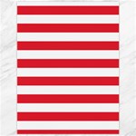 Horizontal Stripes - White and Alizarin Red Canvas 12  x 16 
