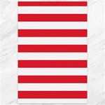 Horizontal Stripes - White and Alizarin Red Canvas 12  x 18 