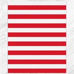 Horizontal Stripes - White and Alizarin Red Canvas 16  x 20 