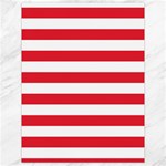 Horizontal Stripes - White and Alizarin Red Canvas 18  x 24 