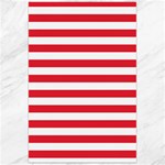 Horizontal Stripes - White and Alizarin Red Canvas 24  x 36 