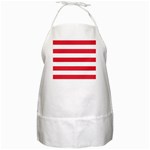 Horizontal Stripes - White and Alizarin Red BBQ Apron