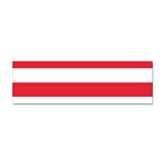 Horizontal Stripes - White and Alizarin Red Sticker (Bumper)