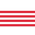 Horizontal Stripes - White and Alizarin Red YOU ARE INVITED 3D Greeting Card (8x4)