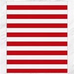 Horizontal Stripes - White and Fire Engine Red Canvas 8  x 10 