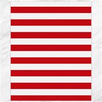 Horizontal Stripes - White and Fire Engine Red Canvas 11  x 14 