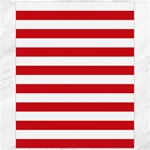 Horizontal Stripes - White and Fire Engine Red Canvas 16  x 20 