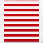 Horizontal Stripes - White and Fire Engine Red Canvas 20  x 24 