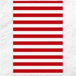 Horizontal Stripes - White and Fire Engine Red Canvas 24  x 36 