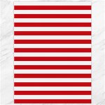 Horizontal Stripes - White and Fire Engine Red Canvas 36  x 48 