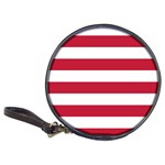 Horizontal Stripes - White and Cardinal Red Classic 20-CD Wallet