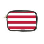 Horizontal Stripes - White and Cardinal Red Coin Purse