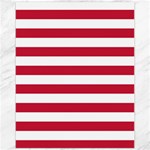 Horizontal Stripes - White and Cardinal Red Canvas 11  x 14 