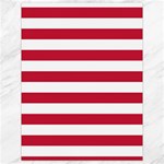 Horizontal Stripes - White and Cardinal Red Canvas 18  x 24 