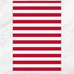 Horizontal Stripes - White and Cardinal Red Canvas 24  x 36 