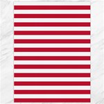 Horizontal Stripes - White and Cardinal Red Canvas 36  x 48 