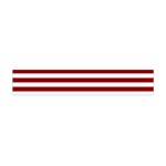 Horizontal Stripes - White and Dark Red Flano Scarf (Mini)