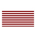 Horizontal Stripes - White and Dark Red Satin Wrap