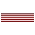 Horizontal Stripes - White and Dark Red Satin Scarf (Oblong)