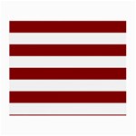 Horizontal Stripes - White and Dark Red Small Glasses Cloth (2 Sides)