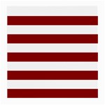 Horizontal Stripes - White and Dark Red Medium Glasses Cloth (2 Sides)