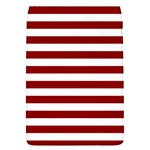 Horizontal Stripes - White and Dark Red Removable Flap Cover (S)