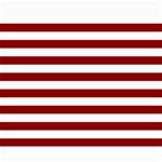 Horizontal Stripes - White and Dark Red Collage 8  x 10 