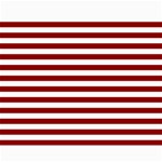 Horizontal Stripes - White and Dark Red Collage 11  x 14 