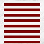 Horizontal Stripes - White and Dark Red Canvas 8  x 10 