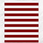 Horizontal Stripes - White and Dark Red Canvas 11  x 14 