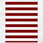 Horizontal Stripes - White and Dark Red Canvas 12  x 16 