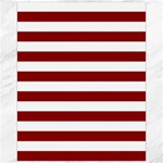 Horizontal Stripes - White and Dark Red Canvas 16  x 20 