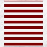Horizontal Stripes - White and Dark Red Canvas 20  x 24 