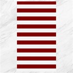 Horizontal Stripes - White and Dark Red Canvas 40  x 72 