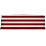Horizontal Stripes - White and Dark Red Body Pillow Case (Dakimakura) (One Side)