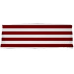 Horizontal Stripes - White and Dark Red Body Pillow Case Dakimakura (Two Sides)