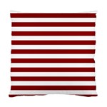 Horizontal Stripes - White and Dark Red Standard Cushion Case (Two Sides)