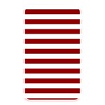 Horizontal Stripes - White and Dark Red Memory Card Reader (Rectangular)