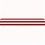 Horizontal Stripes - White and Dark Red Small Bar Mat