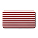 Horizontal Stripes - White and Dark Red Medium Bar Mat