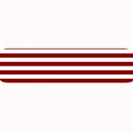 Horizontal Stripes - White and Dark Red Medium Bar Mat