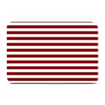 Horizontal Stripes - White and Dark Red Plate Mat