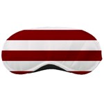 Horizontal Stripes - White and Dark Red Sleeping Mask