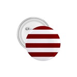Horizontal Stripes - White and Dark Red 1.75  Button