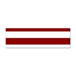 Horizontal Stripes - White and Dark Red Sticker (Bumper)