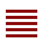 Horizontal Stripes - White and Dark Red Greeting Card 5  x 7 