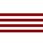 Horizontal Stripes - White and Dark Red YOU ARE INVITED 3D Greeting Card (8x4)