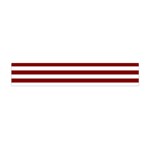 Horizontal Stripes - White and Maroon Red Flano Scarf (Mini)